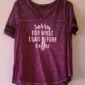 Torrid Purple Short Sleeve Graphic Tee